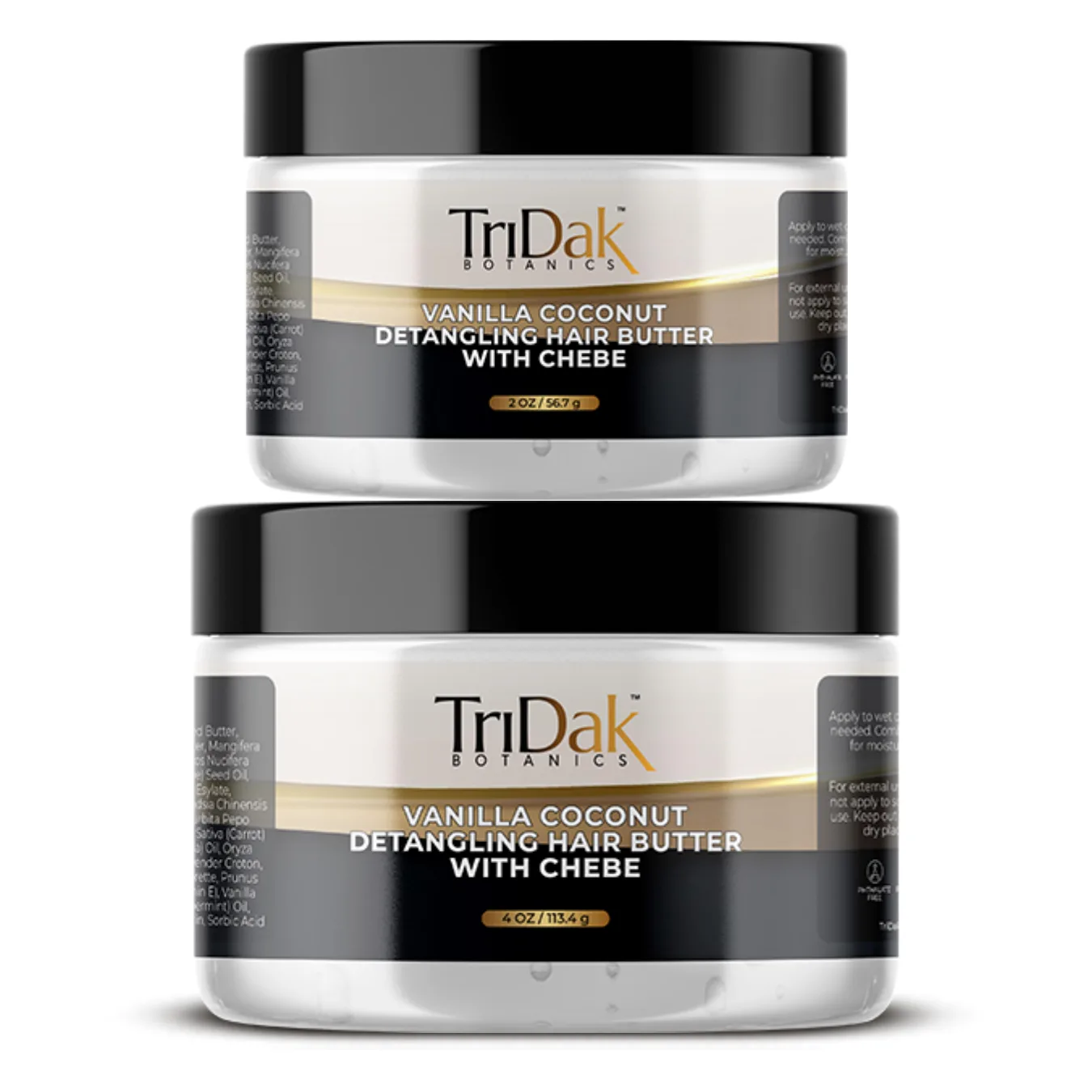 Detangling Hair Butter – tridakbotanics.com Vanilla Coconut Detangling Hair Butter, Chebe hair butter, detangling butter for curly hair